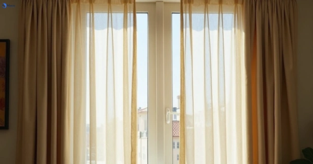 Dull dusty drapes in moreland-vic before professional cleaning